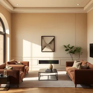 Jaki kolor ścian do brązowych mebli w salonie