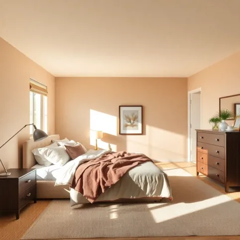 Jaki kolor ścian do brązowych mebli w sypialni