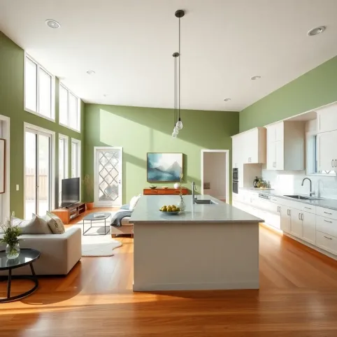 Jaki kolor ścian do salonu z kuchnią