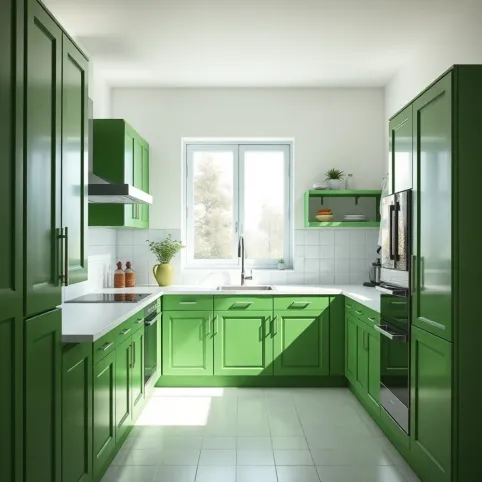 Jaki kolor ścian do zielonych mebli w kuchni