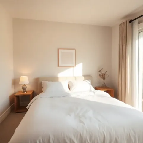 Jasne kolory ścian w sypialni