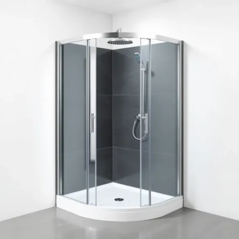 kabina prysznicowa z tylnymi ściankami