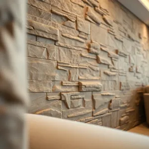 Kamień na ścianę w salonie