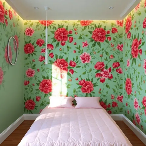 Kolorowa tapeta do sypialni