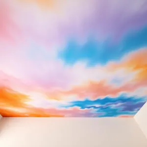 Kolorowy sufit w sypialni