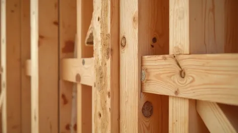 Konstrukcja ściany szkieletowej drewnianej