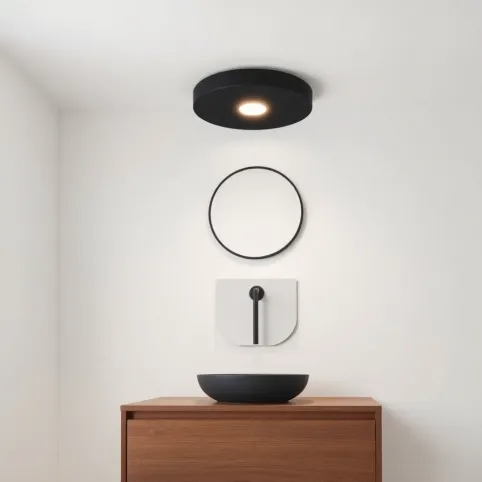 Lampa sufitowa do łazienki czarna