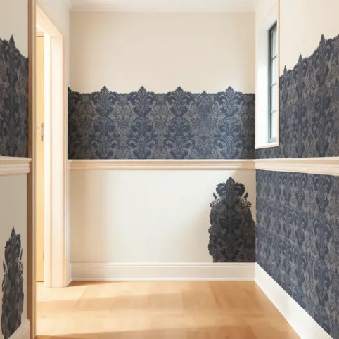 Lamperia z tapety w przedpokoju