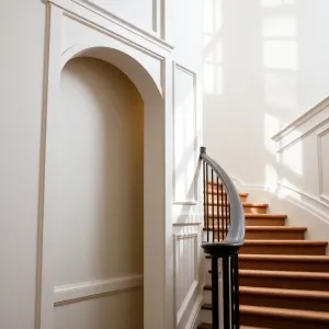 Listwy na ścianę przy schodach