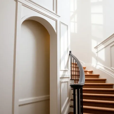 Listwy na ścianę przy schodach