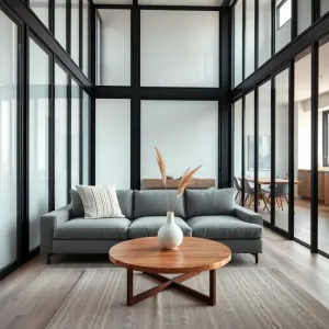 Loftową ściana w salonie