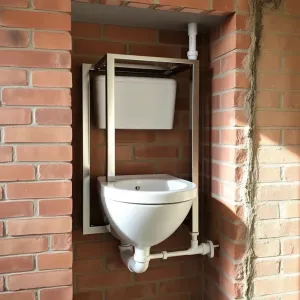 Montaż geberitu w ścianie murowanej