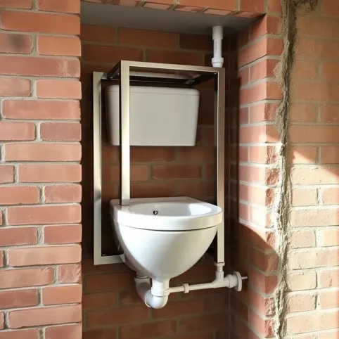 Montaż geberitu w ścianie murowanej