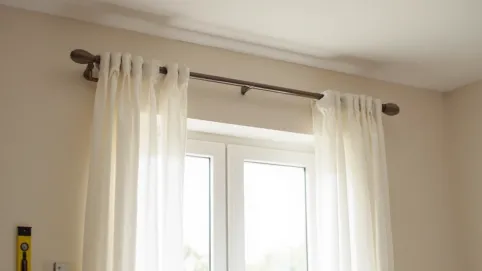 montaż karniszy szyna sufitowa odległość od ściany