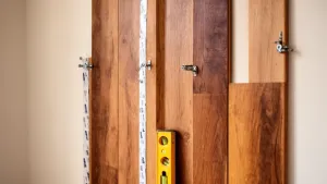 Montaż paneli podłogowych na ścianie