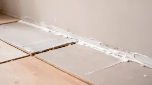 Montaż paneli podłogowych na ścianie na klej