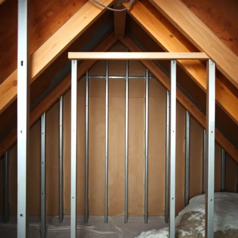 montaż płyt gk na stelażu na poddaszu