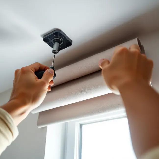 Montaż rolety rzymskiej do sufitu