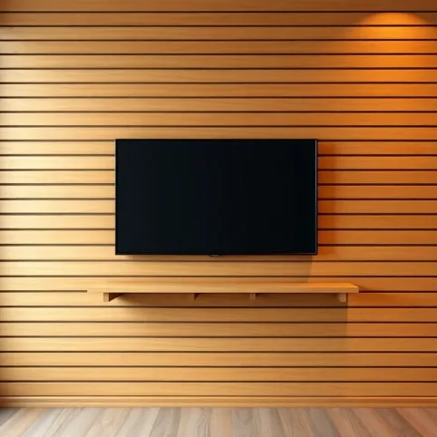 Montaż telewizora na ścianie drewnianej