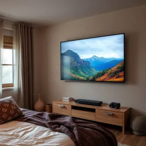 Na jakiej wysokości telewizor 55 cali na ścianie w sypialni