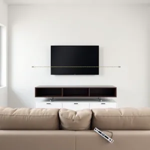 Na jakiej wysokości telewizor na ścianie