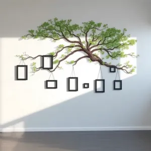 Naklejka na ścianę drzewo z ramkami