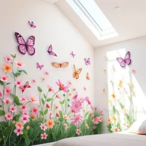 Naklejki na ścianę 3D dla dziewczynek