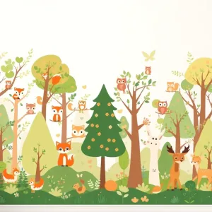 naklejki na ścianę dla dzieci las