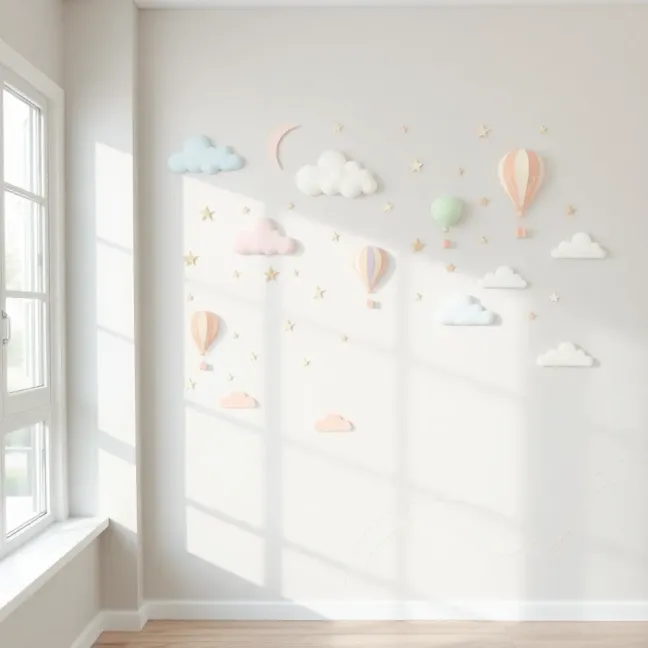 Naklejki na ścianę dla dzieci pastelowe