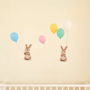 Naklejki na ścianę króliczki z balonami