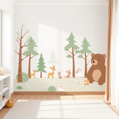Naklejki na ścianę las dla dzieci