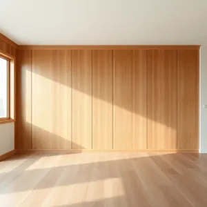 Nowoczesna boazeria w salonie