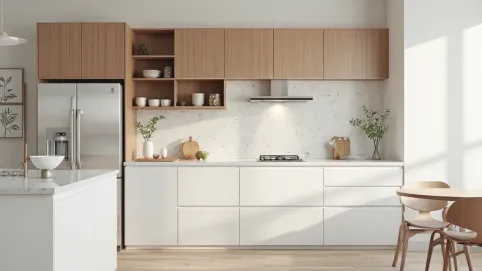 Nowoczesna lamperia w kuchni