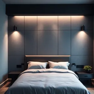 Nowoczesna ściana w sypialni