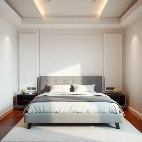 Nowoczesna sztukateria w sypialni