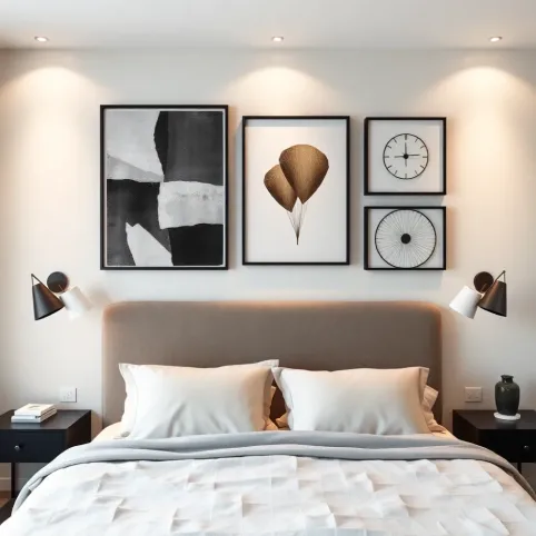 Nowoczesne ozdoby na ścianę do sypialni