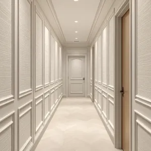 Nowoczesne ściany w korytarzu