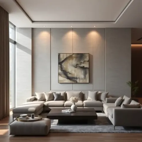 Nowoczesne ściany w salonie