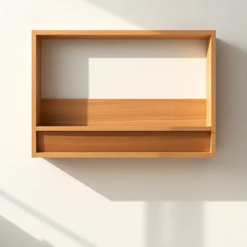 Nowoczesny kwietnik na ścianę drewniany