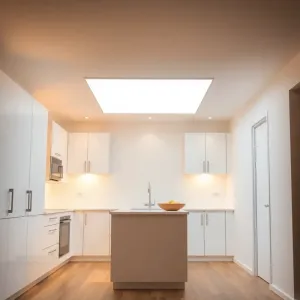 Oświetlenie sufitowe małej kuchni