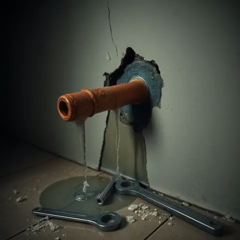 Pęknięta rura w ścianie kto odpowiada