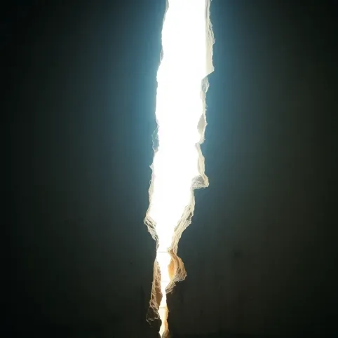 Pęknięta ściana na wylot