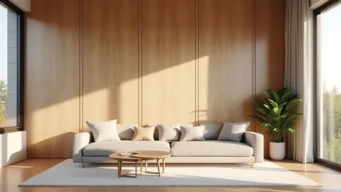 Płyta MDF na ścianę w salonie