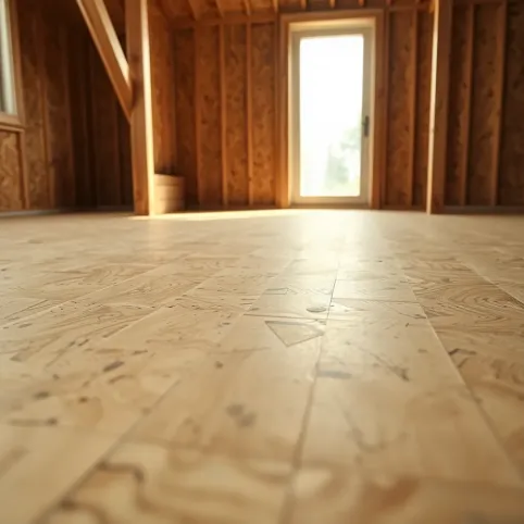 Podłoga z OSB w domku letniskowym