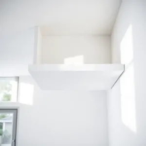 Półka pod sufitem z płyt kartonowogipsowych