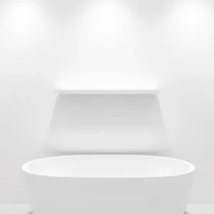 Półka w ścianie nad wanną na jakiej wysokości