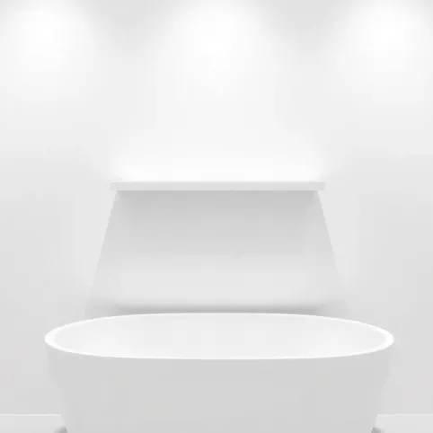 Półka w ścianie nad wanną na jakiej wysokości