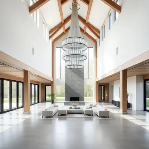 Projekt domu z wysokim sufitem