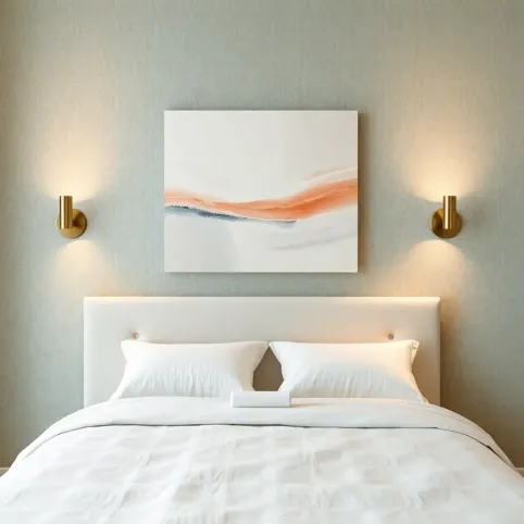 Ściana za łóżkiem w sypialni