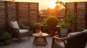 Ścianki drewniane na taras